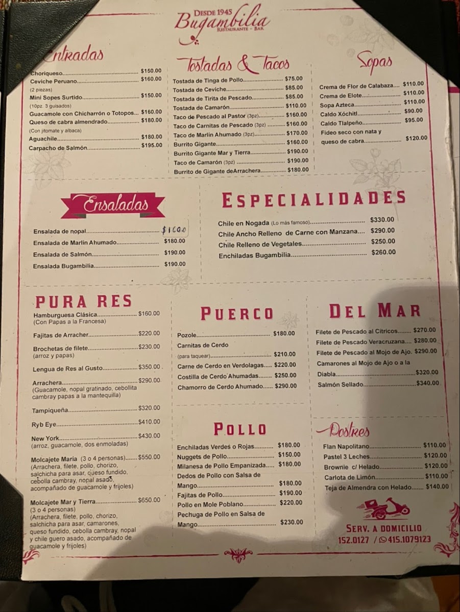 Menu Desde 1945 La Bugambilia-3