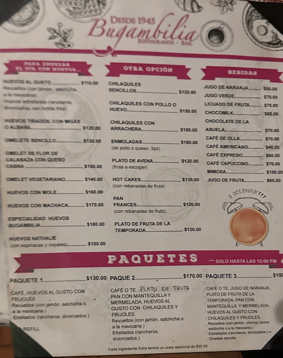Menu Desde 1945 La Bugambilia-7