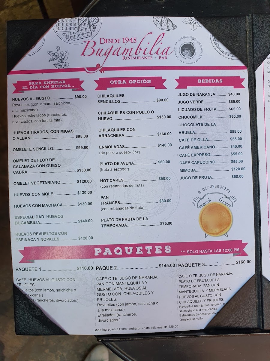 Menu Desde 1945 La Bugambilia-9